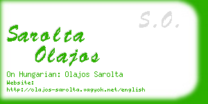 sarolta olajos business card